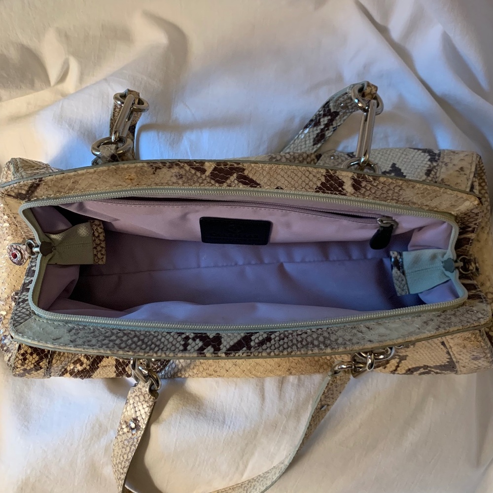 Cole Haan 'Trinity' Leather Python Print Handbag - image 7